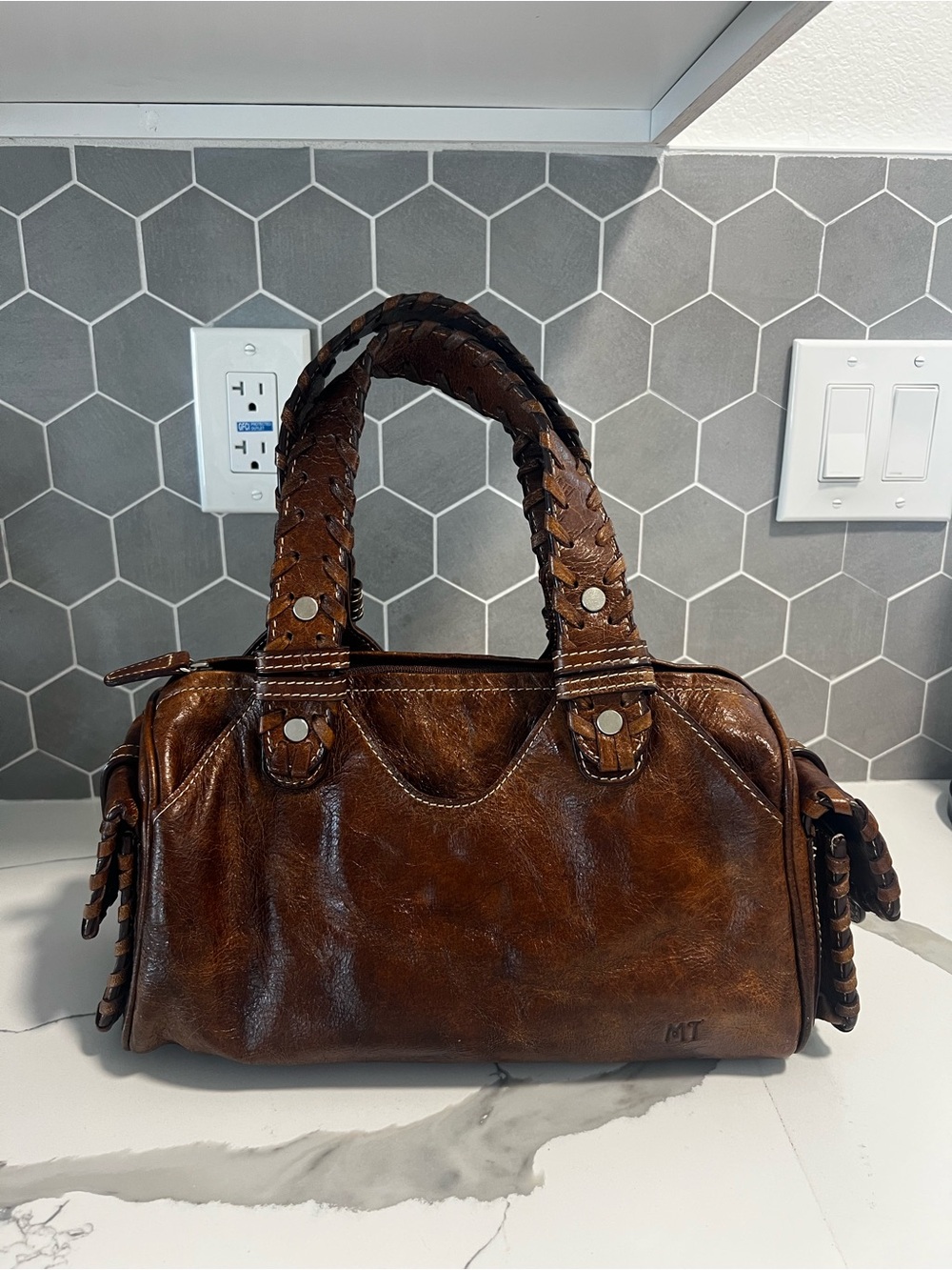 Women's Genuine Brown Italian Leather Handbag